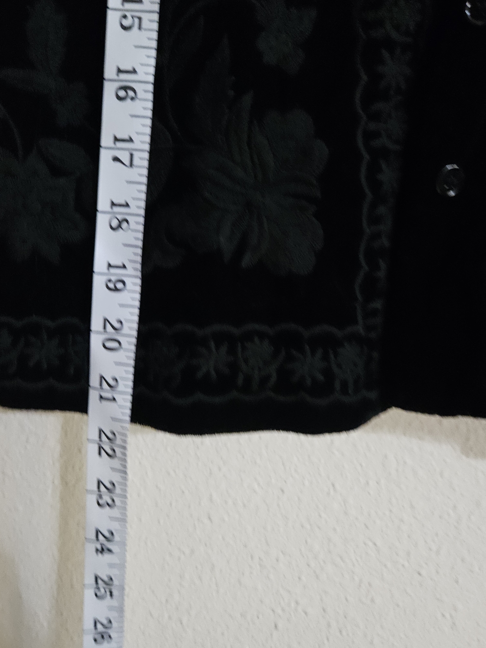 Zara Black Velvet Floral Embroidered Coat - Picture 4 of 6